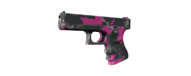 Glock-18 | Пиксельный камуфляж «Розовый» (FT)