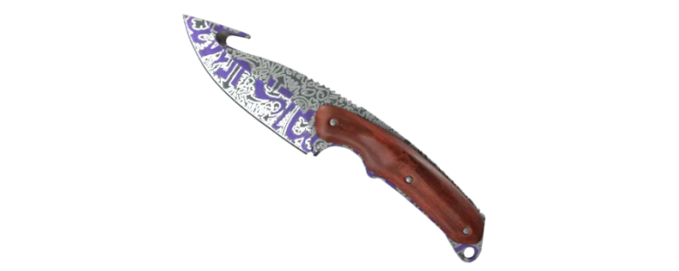Нож с лезвием-крюком | Ручная роспись (MW)
