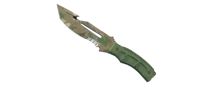 Нож выживания | Пиксельный камуфляж «Лес» (BS)