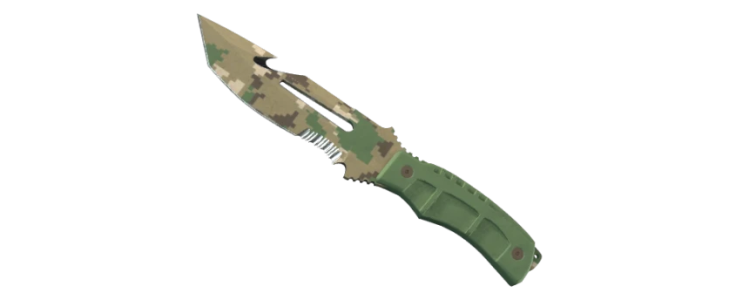 StatTrak Нож выживания | Пиксельный камуфляж «Лес» (FT)