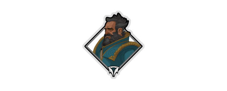 Gold Crownfall Sticker Kunkka