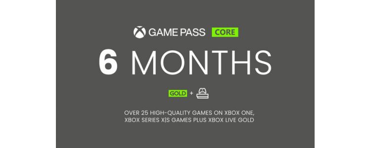 Xbox Game Pass Core 6 Month